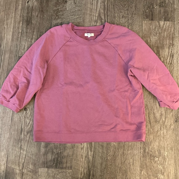 Madewell 3/4 sleeve sweatshirt tee - Picture 1 of 3